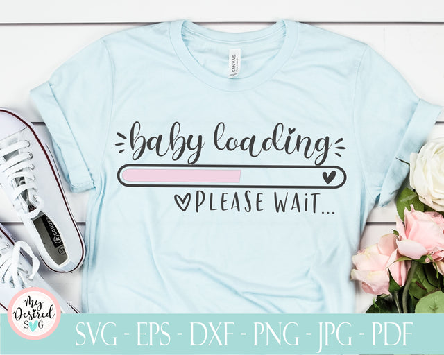 Baby Girl Svg, Pregnancy Svg, Mom Loading, Baby Loading Svg, Pregnancy Loading Svg, Please Wait Svg, Baby Feet Svg, New Baby Svg, Maternity SVG MyDesiredSVG 