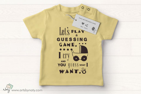 Baby guessing game funny quote SVG art. SVG Arts By Naty 
