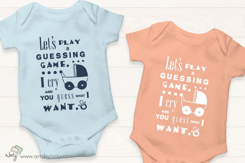 Baby guessing game funny quote SVG art. SVG Arts By Naty 