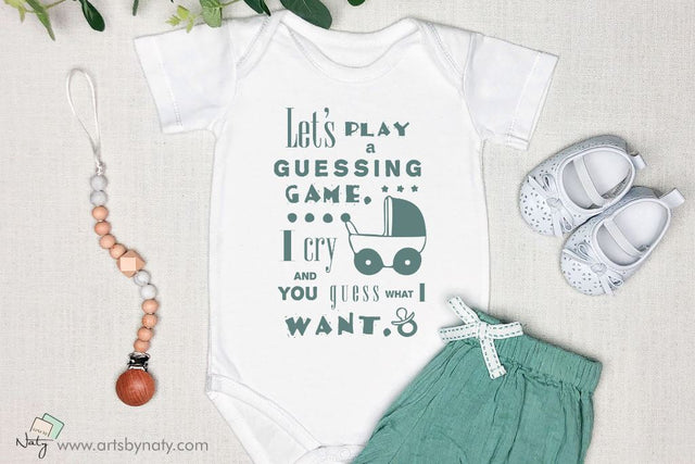 Baby guessing game funny quote SVG art. SVG Arts By Naty 