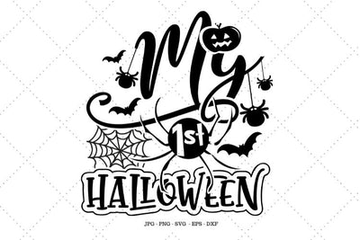 Baby Halloween, First Halloween, Newborn Halloween, Halloween Outfit, Girl Halloween, 1st Halloween SVG SVG Digital Designer 
