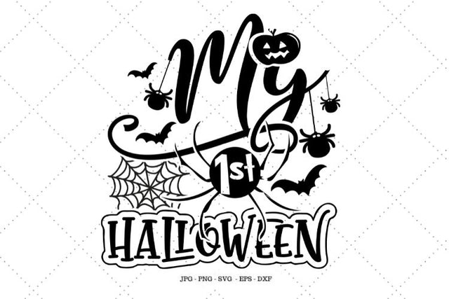 Baby Halloween, First Halloween, Newborn Halloween, Halloween Outfit, Girl Halloween, 1st Halloween SVG SVG Digital Designer 