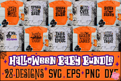 Baby Halloween Svg Bundle, Newborn Halloween Outfit Svg, Toddler Saying Svg SVG Craft Pixel Perfect 