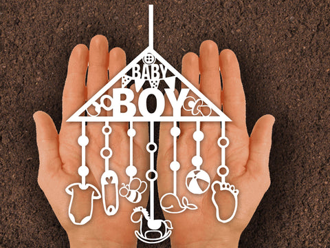 Baby hang cute Paper cut SVG Johan Ru designs 
