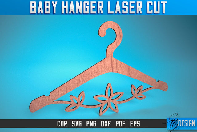 Baby Hanger Laser Cut SVG | Baby Design Laser Cut SVG Design | CNC Files SVG Fly Design 