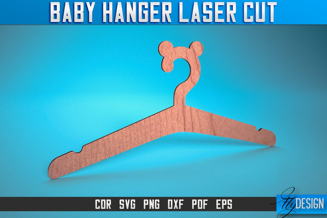 Baby Hanger Laser Cut SVG | Baby Design Laser Cut SVG Design | CNC Files SVG Fly Design 