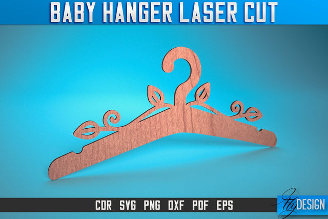 Baby Hanger Laser Cut SVG | Baby Design Laser Cut SVG Design | CNC Files SVG Fly Design 