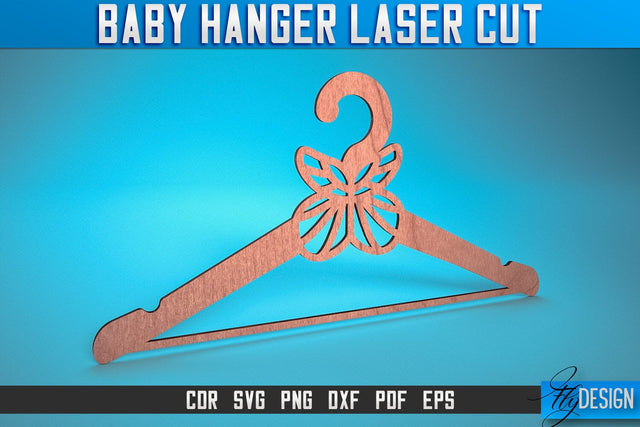 Baby Hanger Laser Cut SVG | Baby Design Laser Cut SVG Design | CNC Files SVG Fly Design 