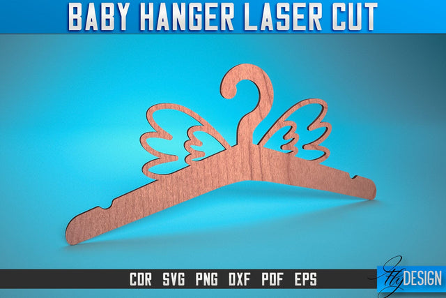 Baby Hanger Laser Cut SVG | Baby Design Laser Cut SVG Design | CNC Files SVG Fly Design 