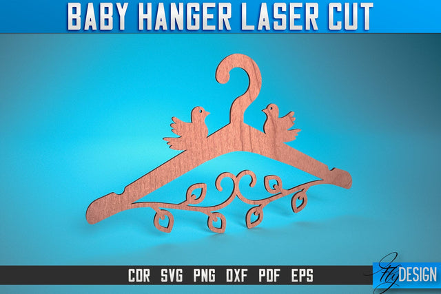 Baby Hanger Laser Cut SVG | Baby Design Laser Cut SVG Design | CNC Files SVG Fly Design 