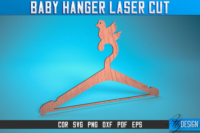 Baby Hanger Laser Cut SVG | Baby Design Laser Cut SVG Design | CNC Files SVG Fly Design 