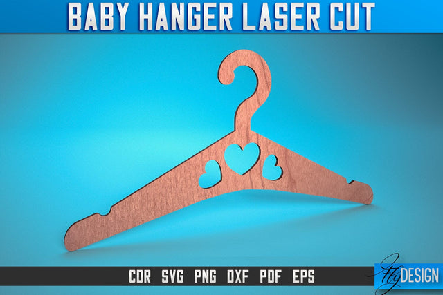 Baby Hanger Laser Cut SVG | Baby Design Laser Cut SVG Design | CNC Files SVG Fly Design 