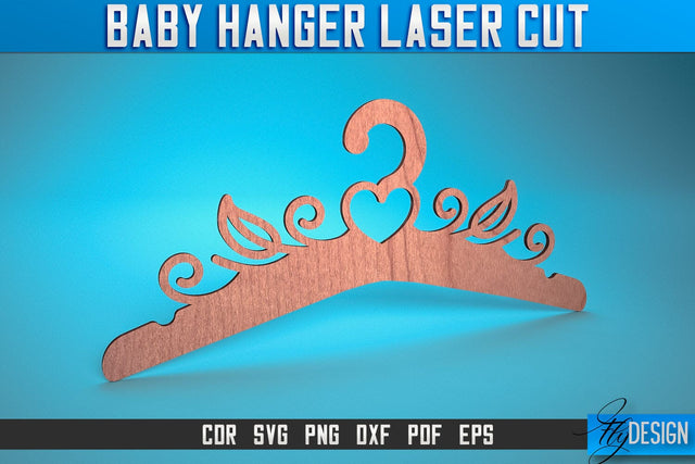 Baby Hanger Laser Cut SVG | Baby Design Laser Cut SVG Design | CNC Files SVG Fly Design 