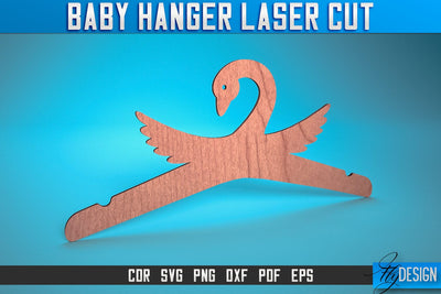 Baby Hanger Laser Cut SVG | Baby Design Laser Cut SVG Design | CNC Files SVG Fly Design 