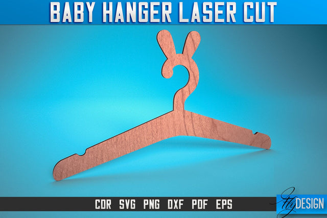 Baby Hanger Laser Cut SVG | Baby Design Laser Cut SVG Design | CNC Files SVG Fly Design 