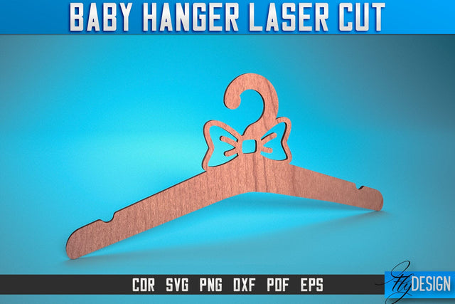 Baby Hanger Laser Cut SVG | Baby Design Laser Cut SVG Design | CNC Files SVG Fly Design 