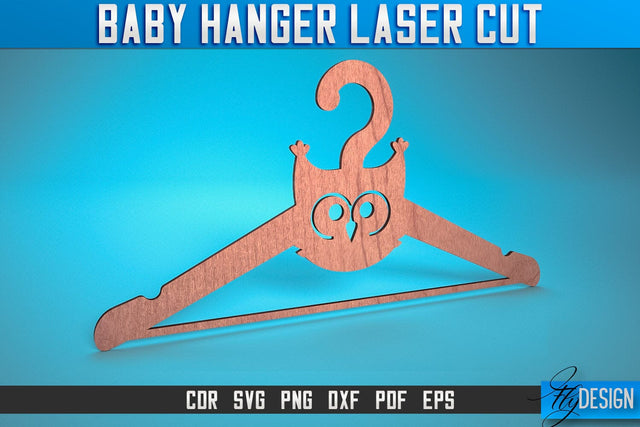 Baby Hanger Laser Cut SVG | Baby Design Laser Cut SVG Design | CNC Files SVG Fly Design 