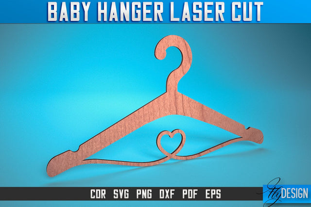 Baby Hanger Laser Cut SVG | Baby Design Laser Cut SVG Design | CNC Files SVG Fly Design 