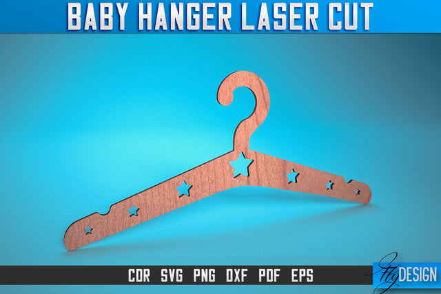 Baby Hanger Laser Cut SVG | Baby Design Laser Cut SVG Design | CNC Files SVG Fly Design 