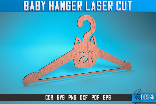 Baby Hanger Laser Cut SVG | Baby Design Laser Cut SVG Design | CNC Files SVG Fly Design 