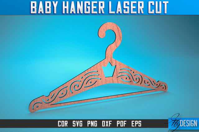 Baby Hanger Laser Cut SVG | Baby Design Laser Cut SVG Design | CNC Files SVG Fly Design 