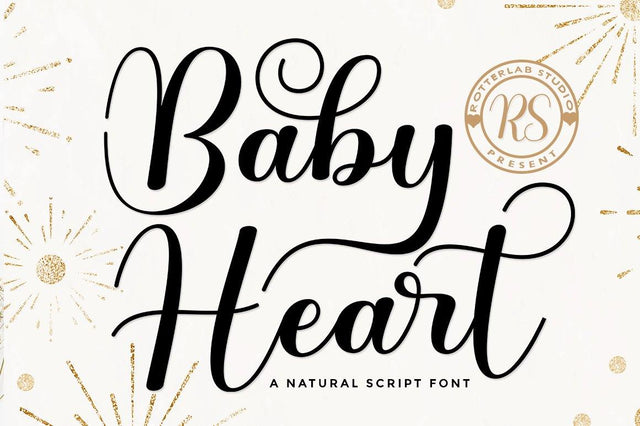 Baby Heart Font Rotterlab studio 