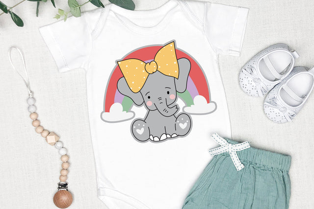 Baby Illustration SVG, Cute Baby Animal Illustration Rainbow Giraffe SVG dapiyupi store 