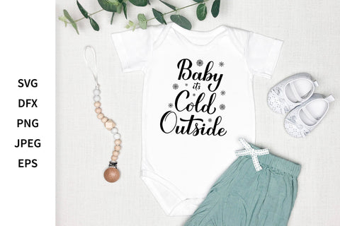 Baby Its Cold Outside calligraphy hand lettering SVG LaBelezoka 
