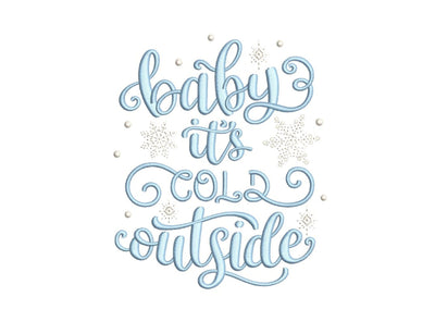 Baby It's Cold Outside Embroidery Design, Christmas Embroidery Design, 4 sizes, Instant download Embroidery/Applique DESIGNS Nino Nadaraia 