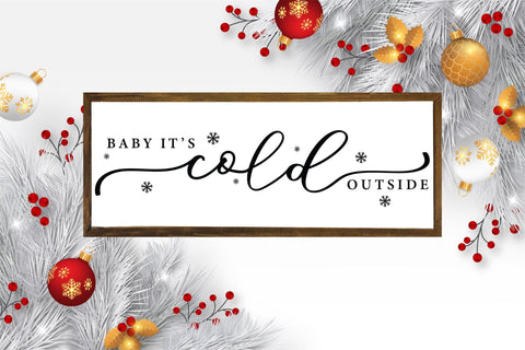 Baby It's Cold Outside, Farmhouse Christmas SVG SVG CraftLabSVG 