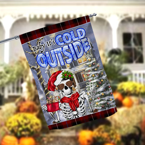 Baby It’s Cold Outside Garden Flag - 12x18 Garden Flag Sublimation Design Download PNG File Instant Download Sublimation CaldwellArt 