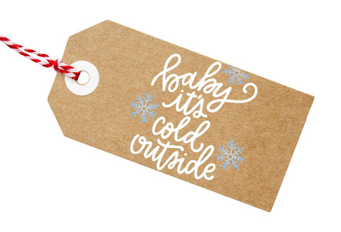 Baby It's Cold Outside Hand Lettered Cut File SVG SVG Cursive by Camille 
