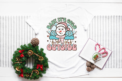 Baby It's Cold Outside | Retro Christmas PNG Sublimation CraftLabSVG 