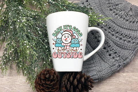 Baby It's Cold Outside | Retro Christmas PNG Sublimation CraftLabSVG 