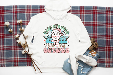 Baby It's Cold Outside | Retro Christmas PNG Sublimation CraftLabSVG 