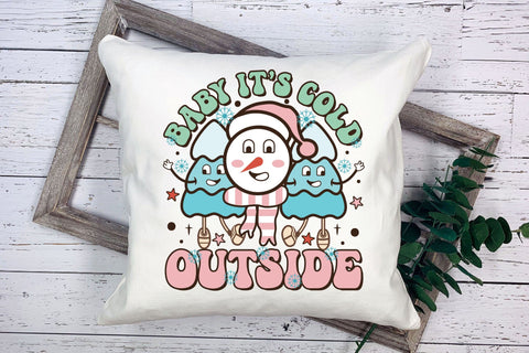 Baby It's Cold Outside | Retro Christmas PNG Sublimation CraftLabSVG 