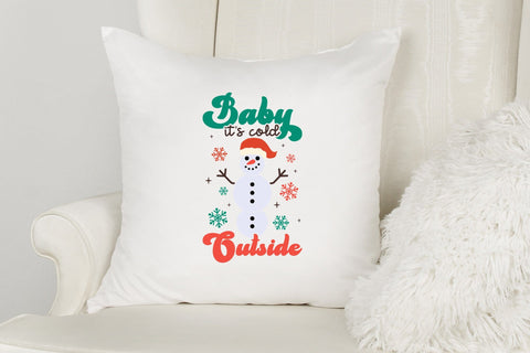 Baby It's Cold Outside, Retro Christmas SVG SVG CraftLabSVG 