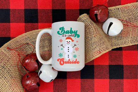 Baby It's Cold Outside, Retro Christmas SVG SVG CraftLabSVG 