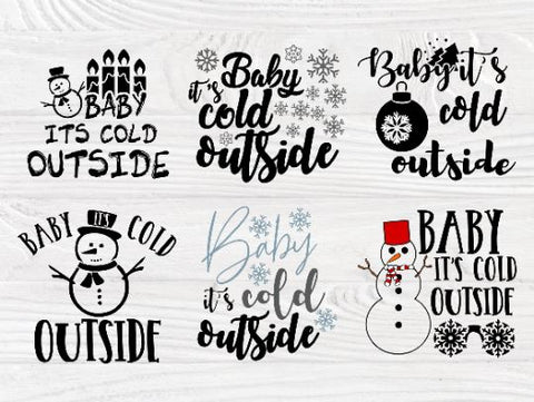 Baby its cold outside SVG Bundle, Winter Svg Files SVG TonisArtStudio 