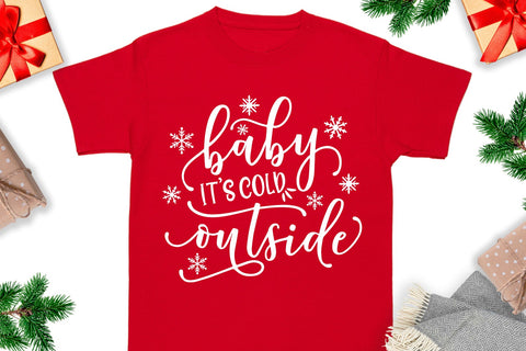 Baby its cold outside Svg, Christmas quote svg, Christmas Shirt SVG, Christmas quote, Christmas Clipart, Cricut silhouette, Svg cut file SVG 1uniqueminute 