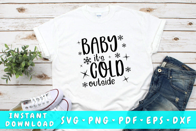 Baby It's Cold Outside SVG, Christmas Quote SVG SVG HappyDesignStudio 