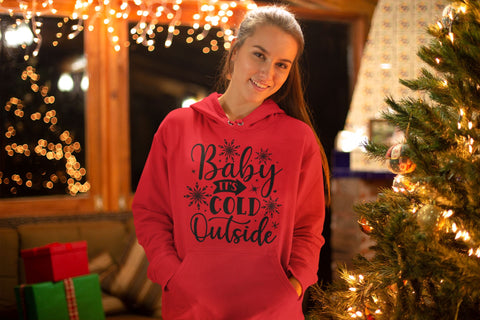 Baby its cold outside svg, Christmas svg, Cut files, Christmas Cricut, Christmas Holiday, Svg, T-shirt, Winter svg, Snow svg SVG Isabella Machell 