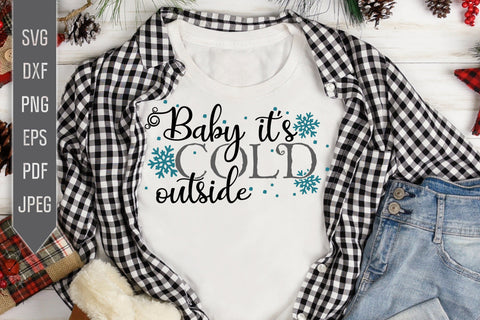 Baby It's Cold Outside Svg. Christmas Sweater Svg. SVG Mint And Beer Creations 