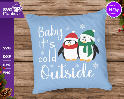 Baby It's Cold Outside Svg, Penguins Svg, Penguin Svg, Christmas Svg SVG SvgMonkeys 