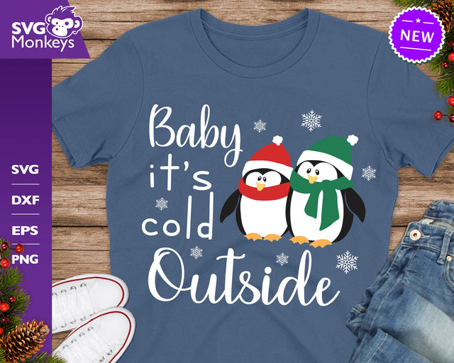 Baby It's Cold Outside Svg, Penguins Svg, Penguin Svg, Christmas Svg SVG SvgMonkeys 