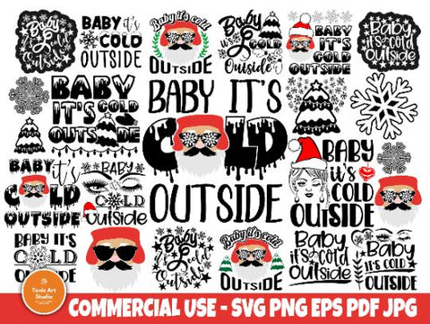 Baby it's Cold Outside SVG, Winter Svg Quotes SVG TonisArtStudio 