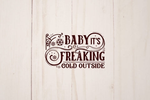 Baby It's Freaking Cold Outside, Vintage Christmas SVG SVG CraftLabSVG 