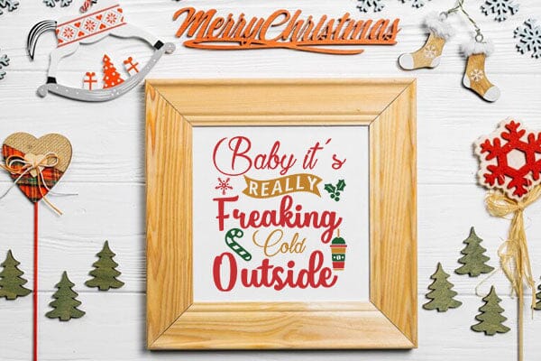 Baby its really freaking cold outside SVG Angelina750 