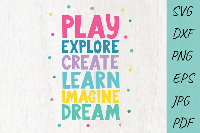 Baby. Kids Wall Art Prints. Play room. Play Create Dream SVG Irina Ostapenko 