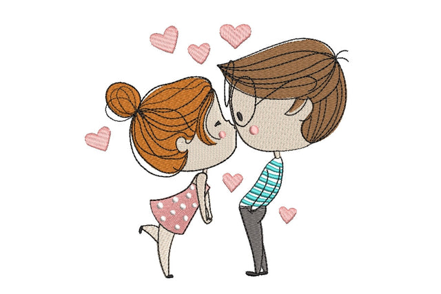 Baby kiss machine embroidery design , Love embroidery, 5 sizes. Embroidery/Applique DESIGNS ArtEMByNatalia 